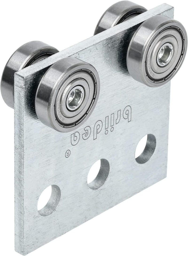 Briidea 4 Wheel Trolley Assembly Roller Trolley Firm Welding Compatible with Unistrut P1000, P1001, P5000, P5001, P5500, P5501 and All 1-5/8" Channel or Taller Strut Channel (Pack of 2)