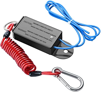 Briidea Breakaway Coiled Cable with Electric Brake Switch for RV Towing Trailer