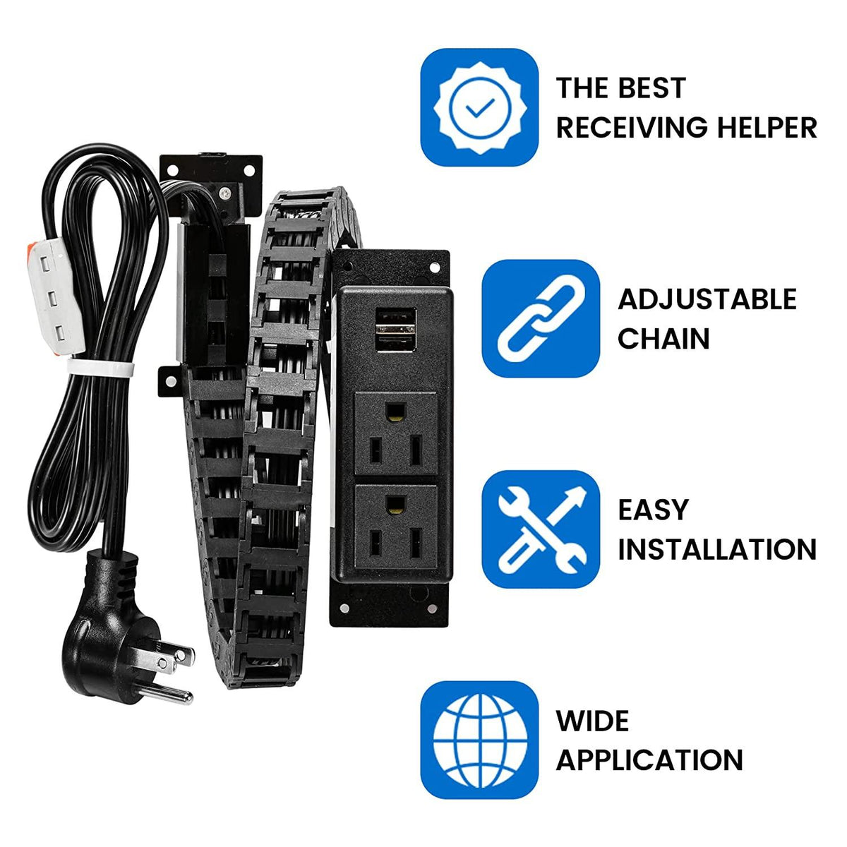 Briidea Drawer Outlet Kit with Two 15Amp AC Outlets, In-Drawer Outlet ...