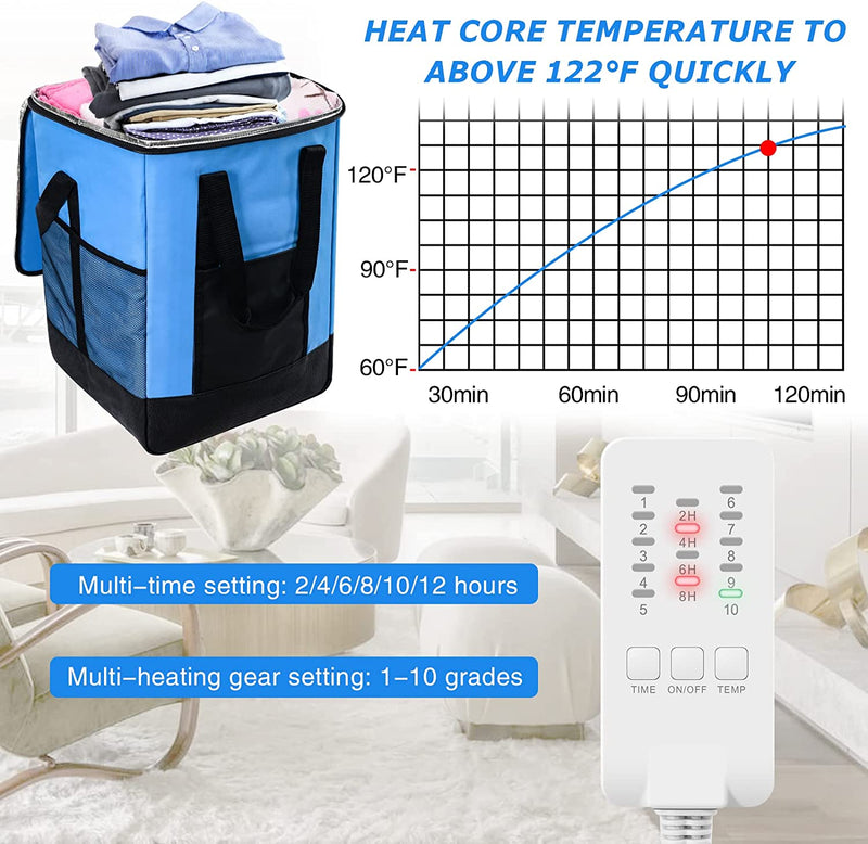 Briidea Bed Bug Heater with Thermometer and Timer, Non-chemical, Human and Pets Friendly, Widely Used for Household, RV, Travel