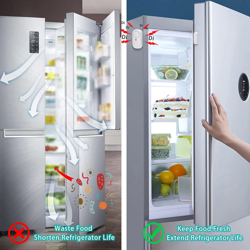 Freezer Door Alarm, Briidea Refrigerator Door Alarm When Left Open, wi