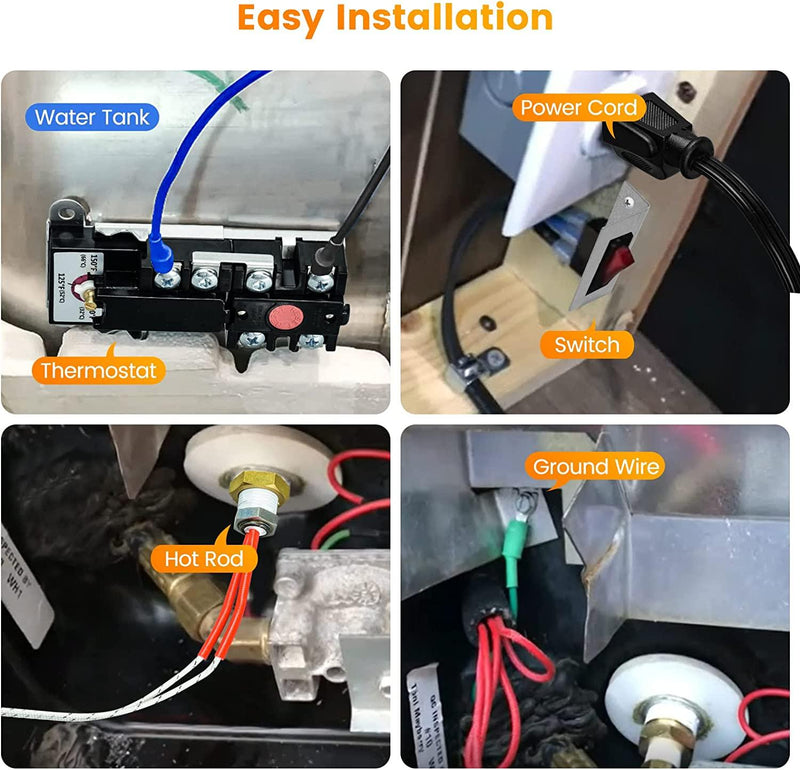 Briidea RV Electric Water Hybrid Heater Kits, Converts RV LP Gas Water