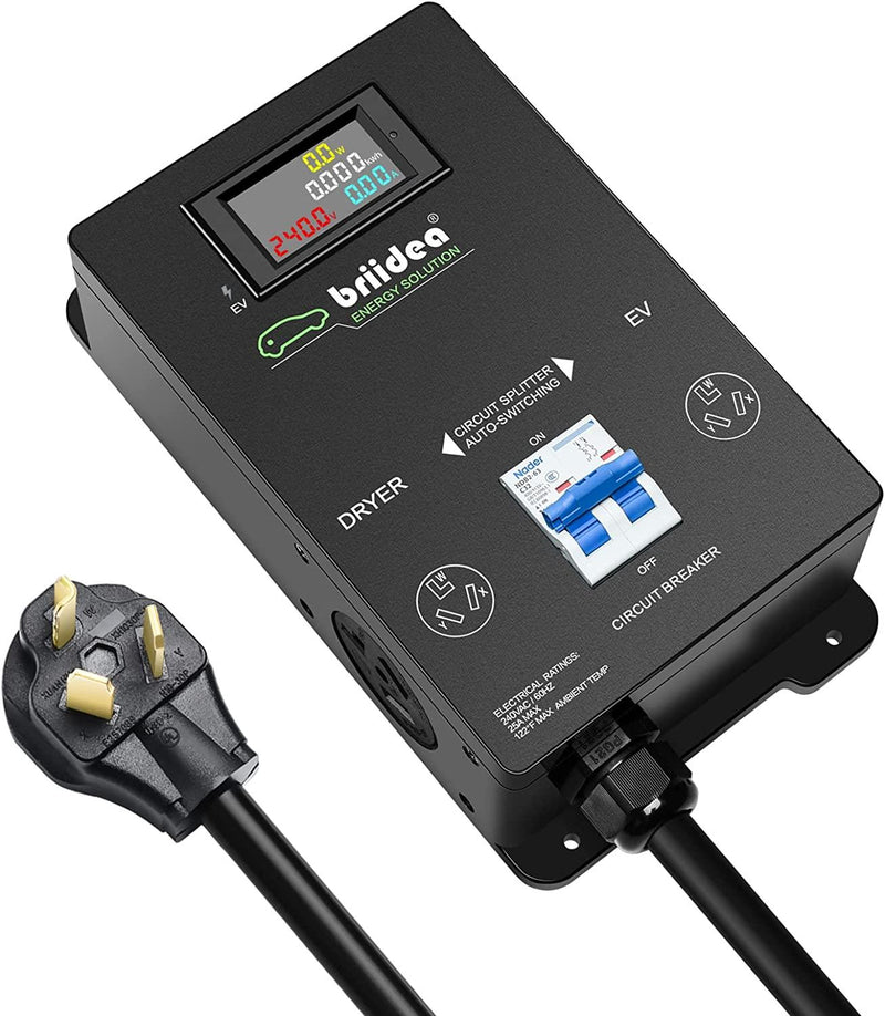 briidea Automatic Power Switch for Dryer and EV, Fast Charge Your EV, NEMA 10-30