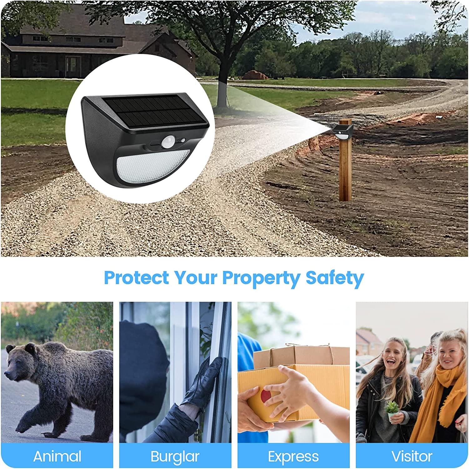 Solar Wireless Driveway Alarm, Briidea Driveway Alarms Wireless Outside Weatherproof, 800ft Long Range Transmission, Monitor & Protect Your Outside Property