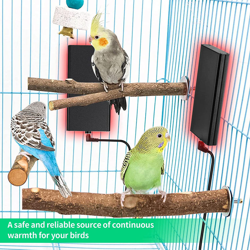 Bird Warmer for Cage, Briidea Newly Upgraded Bird Heater to Snuggle up for African Grey, Parakeets, Parrots, Small Birds, USB 5V