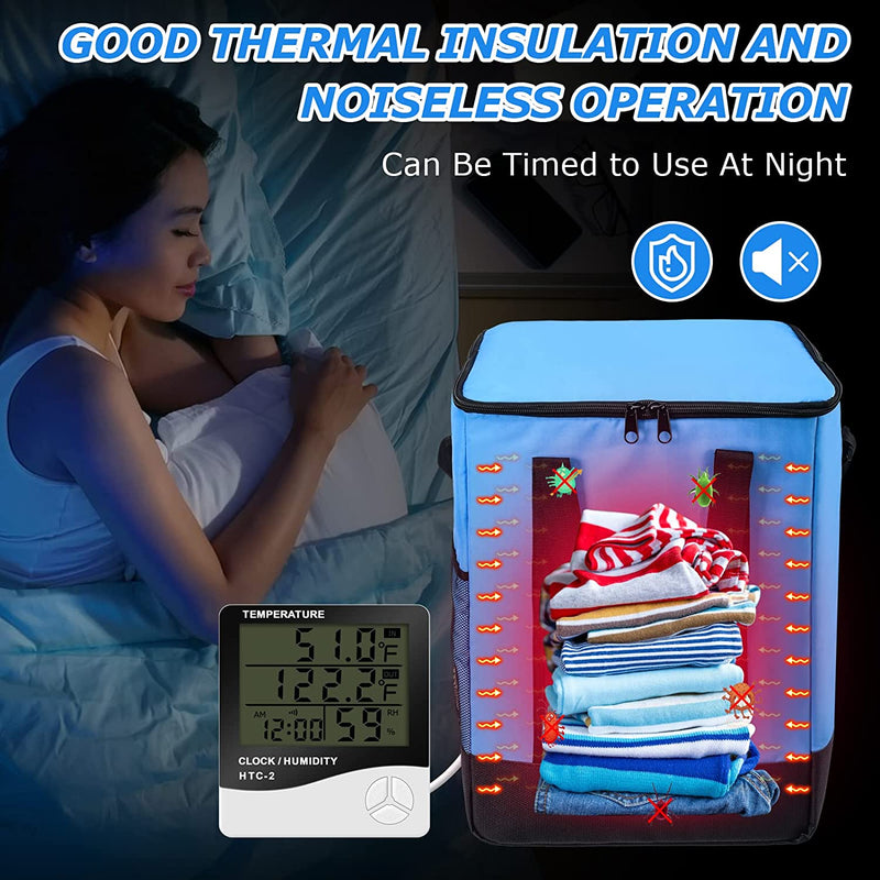 Briidea Bed Bug Heater with Thermometer and Timer, Non-chemical, Human and Pets Friendly, Widely Used for Household, RV, Travel