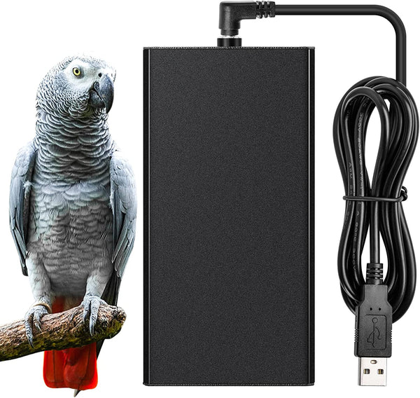 Bird Warmer for Cage, Briidea Newly Upgraded Bird Heater to Snuggle up for African Grey, Parakeets, Parrots, Small Birds, USB 5V