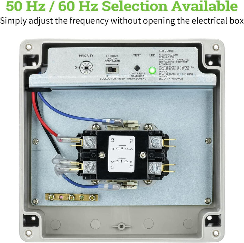 50 Amp Smart Management Module (SMM), Briidea Load Management Device to Protect Generator from Overload, Gray
